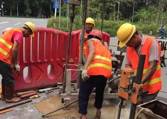 后湖管理区一路面注浆加固